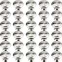 IFAMIO 30 Pack Kitchen Cabinet Knobs Round Cupboard Handles Stainless Steel Kitchen Cabinet Drawer Pulls for Cupboard Door Bedroom Bathroom Wardrobe Dresser Drawer