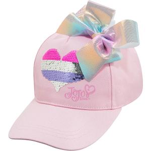 Nickelodeon Girls Baseball Cap, JoJo Siwa Adjustable Kids Hat For Ages 4-7 (Pink)