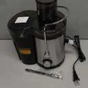 Qcen Juicer Machine, 800W Centrifugal Juicer Extractor with Wide Mouth 3 Feed Chute for Fruit Vegetable, Easy to Clean, Stainless Steel, BPA-free (Black)