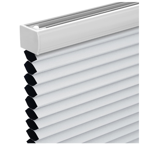 Changshade Cordless Cellular Shades,Blackout Honeycomb Shades for Windows,Pull Down Pleated Blinds,Easy to Install for Indoor Windows and French Doors,White(Blackout),31" w x 50" h