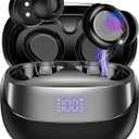 Sleep Earbuds Bluetooth 5.4 in Ear Light-Weight Headphones, Mini Sleep Headphones Small Design for Side Sleepers, 47H Playtime with Charging Case, Clear Calls Earphones, Inkiness