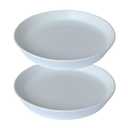 2 Pack Plant Saucer Pot Trays, 4 6 8 10 12 14 15 Inch Plant Saucers Water Catcher Tray for Indoor & Outdoor Planters,Durable Ceramic Plant Tray for Flower Pot （6 inch White）
