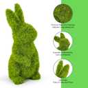 Easter Bunny Decorations,Resin Moss Bunny Figurine,Garden Artificial Moss Rabbit Easter Dcor Easter Party Favors Gifts(Small-2pcs)