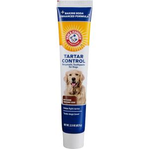 Arm & Hammer for Pets Tartar Control Enzymatic Dog Toothpaste, Reduces Plaque & Tartar Buildup, Infused with Baking Soda, Safe for All Dogs and Puppies, Beef Flavor, 2.5 Oz