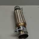 Exhaust Flex Pipe Universal Type 100% Stainless Steel For Heavy Duty and Cars (1 PC, 2.25X8X12 Clamps)