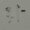 Magnetic Curtain Rods for Metal DoorsNo Tools Required,Multi-Use Adjustable Appliance for Windows Iron Steel Places, White (9-16 Inch | 2 Pack)