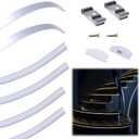 Aluminum Channel 10-Pack 3.3ft/1Meter for 12.5mm Wide Strip, Bendable LED Strip Light Channel Wall Indirect Lighting with White Cover, Recessed Aluminum LED for Wall Drywall Ceiling