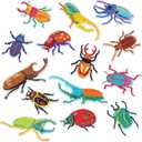 Lyrow 14 Pcs Beetle Embroidered Patch Vintage Insects Bug Iron on Applique Fabric Patches Unicorn Beetle Decoration or DIY Jeans Jacket Clothing Bag Caps Arts Craft Sewing Making