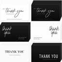 120 Pieces Thank You for Your Order Cards Customer Appreciation Note Cards Thank You for Supporting My Business Card for Small Business Owners Stores Online Retailers 3.5 x 2 Inch(Black, White)
