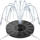 Mademax Solar Bird Bath Fountains, Upgrade 1.4W Solar Fountain Pump with 8 Nozzles & 4 Brackets, Free Standing Floating Solar Powered Water Fountain Pump for Bird Bath, Garden, Pond, Pool, Outdoor