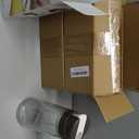 Marbrasse Oil Dispenser for Kitchen,20 OZ /600ml Leakproof Glass Oil Bottle with Auto Flip Cap,Olive Oil Container for Kitchen Cooking(1 Pcs White + 1 Pcs Brown)