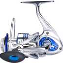 Diwa Spinning Fishing Reels for Saltwater Freshwater 3000 4000 5000 6000 7000 Spools Ultra Smooth Ultralight Powerful Trout Bass Carp Gear Stainless Ball Bearings Metal Body Ice Fishing Reels