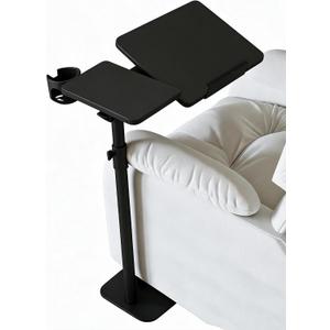 Pneumatic Swivel Table for Recliner, TV Tray, Black