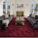 8x10 Area Rugs for Living Room Fluffy Carpet(Red)