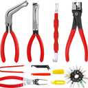 28-Piece Electrical Disconnect Plier Set,Automotive Connector Separator,Terminal Pin Removal Tool Kit for Fuel Injector,Ignition Coil & Sensor Repair with Fuse/Relay Puller