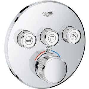 GROHE 29138000 29138 Round US Chrome Thm Smartcontrol 3,Starlight Chrome (Without SmartBox)