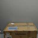 Melkelen Farmhouse Ceiling Fans, 52 Inch Ceiling Fans with Lights and Remote Control, Rustic Barnwood Blades, Industrial Cage Light, Matte Black (MK03-BK)