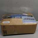 JOLLYVOGUE Calming Dog Bed Medium Size Dog, Anti-Anxiety Donut Medium Pet Bed, 31 inches Fluffy Faux Fur Round Cat Bed, Fits up to 45 lbs Pets (Navy Blue)