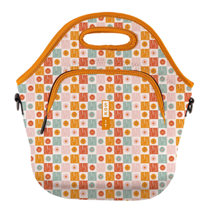 Sok It Lunch Tote Zippered Bag Insulated Neoprene Caddy (Boho Floral, X-Large 6.5 Quart Lunch Tote)