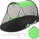 Pop up Mosquito Net Tents for Camping Instant Netting Screen Foldable Pop Tent with Ground Pin Waterproof Freestanding Insect Summer Bed Protection(86.61 x 41.34 x 35.43 inches,Green,2 Pcs)