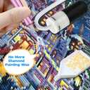 Electric Vacuum Diamond Art Painting Pen with Adjustable Suction, Diamond Art Kits for Adults, Epainter Diamond Painting Pen Without Wax, Diamond Art Accessories Tool with Storage Trays(Pink)