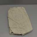 Round Vinyl Fitted Tablecloth, Waterproof Elastic Table Covers Wipeable Flannel Backed Tablecloths for Picnic Camping Indoor and Outdoor (Beige Wood, Fits 40" to 44" Diameter Tables)