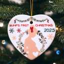 Heart's Sign 2-in-1 Christmas Pregnancy Ornament 2025 | Bumps First Christmas Ornament 2025 | Mom to Be Gifts | Expecting Mom Gifts for Xmas (Deer)
