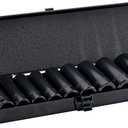 AEROPRO Tools 1/2" Drive Deep Impact Socket Set, 11 Piece,6 Point,3/8 to 1 inch,Cr-V Steel
