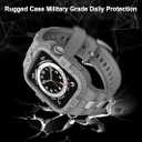 GELISHI Bands Compatible for Apple Watch Band 46mm 45mm 44mm 42mm, Men Sport Rugged Band with Protective Case for Watch Series 11 10 9 8 7/ SE 3/2/1/ Series 6 5 4 3