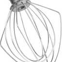 K45WW Wire Whip for KitchenAid Tilt-Head Mixer,6-Wire Whisk Attachment Replacement for 4.5QT/5QT Models K45SS KSM110 KSM75 KSM90 KSM100, Aluminum Head with Stainless Steel Wires, Hand Wash Only