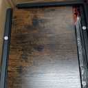 Furologee Bakers Rack with Power Outlet and LED Light, Small Microwave Stand with 4 Tier Shelves, Coffee Bar Station Table with 6 S Hooks, Kitchen Storage Rack for Spices, Pots, Rustic Brown