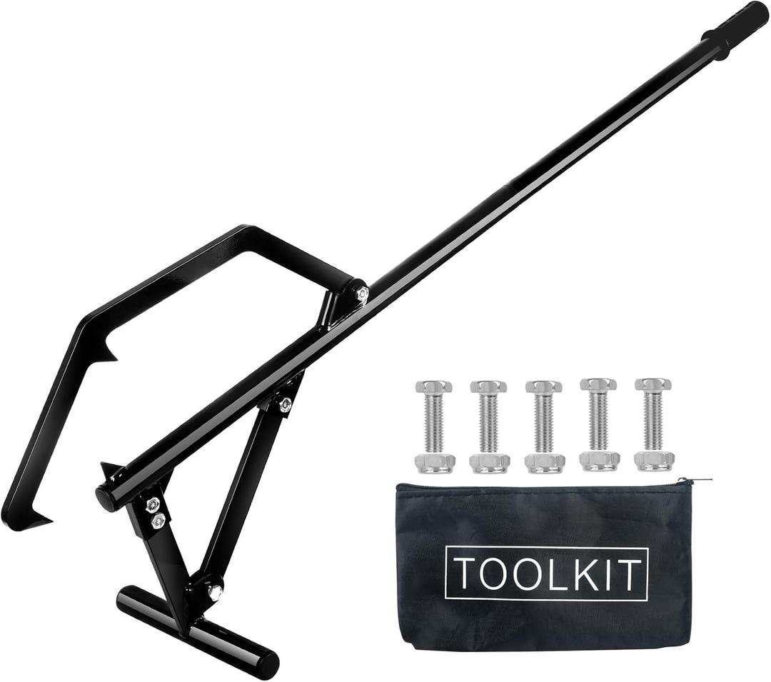 Faeshoo Timberjack Log Roller Lifter, Adjustable Logging Tools Log Rollers Cant Hook, Heavy Duty Steel Log Jack for Rolling Logs Ups to 25" in Dia