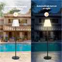 Gewiny Outdoor Floor Lamp Solar Powered Outdoor Lamps for Patio Waterproof,Rechargeable Indoor Cordless Floor Lamp with Light Sensor,Dimmable Warm White+RGB LED Outdoor Lamp for Lawn,Pool,Garden.