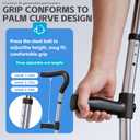 Detachable Crutches for Adults with Ergonomic Handles, Height Adjustable (41-55 inches), Load-Bearing 300lbs,Underarm Crutches