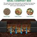 DIIYIV Galvanized Raised Garden Bed Kit Outdoor Patio,8x4x2ft Large Rectangular Metal Planter Boxes,Deep Root Box Planter for Gardening,Vegetables,Flowers,Herbs-Black