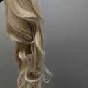 KOME Blonde Synthetic Lace Front Wig,13x4 HD Lace Layered Wave Glueless Wigs for Women Daily Use 26IN