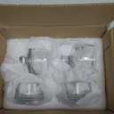 Dicunoy 2 Pack Glass Butter Dishes, Small Round Butter Keeper with Dome Lid and Handle, Clear Butter Serving Container with Cover, Round Crystal Mini Butter Cloche for Candy, Dessert, Parfait, Jam