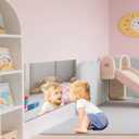 Unbreakable Acylic Small Mirror Tiles for Kids, (4-Pcs 12x12 Inch) Plastic Mirrors for Wall, Stick on Mirrors for Wall Decor, Shatterproof Mirror for Kids Bedroom