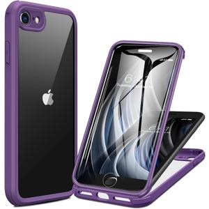 Miracase Crossbody Phone Lanyard Cases, Clip and Go Strap for iPhone SE, Adjustable Crossbody Cell Belt with Zippered Pouch, Neck Shoulder Cell Lanyard for Women, Purple