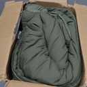 Monbix Queen Comforter Set - 7 Pieces Cationic Dyeing Olive Green Bed in a Bag Queen Bedding Sets with Comforter, Sheets, Pillowcases & Shams, Reversible Bedding Comforters Sets