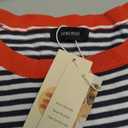 Dokotoo Women's Long Sleeve Sweaters Casual Crewneck Fashion Fall Striped Color Block Shirts High Low Pullover Sweater Tops, Large, Red and Black