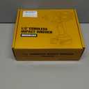 NATBEESY Cordless Impact Wrench Compatible with DeWalt 20V Battery: 1/2 Inch Hog Ring Impact Driver - High Torque - 1360N.m/1000Ft-lbs Cordless Impact Gun - Brushless Motor with LED Light - Tool Only