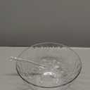 Premium Quality Plastic Punch Bowl with Ladle, 1.4 Gallon Diamond Texture Punch Bowl with Clear Plastic Serving Spoon 5.6 Quart Large Serving Dish for Parties, Holidays, and More