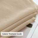 MIULEE Beige Khaki Sheer Curtains Linen Textured Panels 54X84 Inches | 2 Panels, Grommet Top, Elegant Window Treatment, Voile Drapes for Bedroom Living Room, Beige