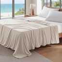 Bedsure Oat Beige Cooling Blanket King Size for Hot Sleepers - Summer Cold Blanket for King Size Bed with Rayon Derived from Bamboo, Ice Cool Cold Arc-Chill Thin Summer Bedding Essentials, 108x90