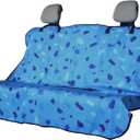 Back Seat Cover for Car Trucks Van SUV,Waterproof Rear Bench Towel Seat Covers for Dogs and Kids,Automotive Backseat Protector (Blue Marbling)