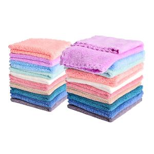 Kyapoo 20 Pack Baby Washcloths Microfiber Coral Fleece Extra Absorbent and Soft for Newborns, Infants and Toddlers (Multicolor)