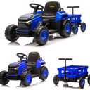 Garvee Toddlers Ride on Tractor with Detachable Garden Cart, 12V Electric Kids’ Vehicle with Trailer, Ages 3–8, Max Load 66 Lbs, Up to 2.5 Mph, Battery-Powered 8-Wheel, Remote Control, Garden Game