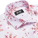 Hi-Tie Mens Christmas Dress Shirts Long Sleeve Casual Ugly Santa Claus Button Down Xmas Shirts for Men Party Holiday (Small)