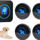 Dog Door Bell, Wireless Dog Doorbells for Potty Training  Dog Bells to Go Outside, 1000Feet Range, Waterproof Button, 55 Melodies & 5 Notification Modes (4 Buttons)